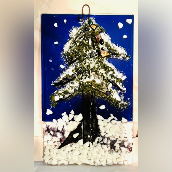 3 Custom fused all glass panels.Each panel is 3 different layers of fused glass. - Picture 7 of 7